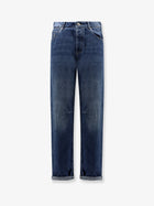 Brunello Cucinelli Men's Leisure Fit Cotton Jeans Blue