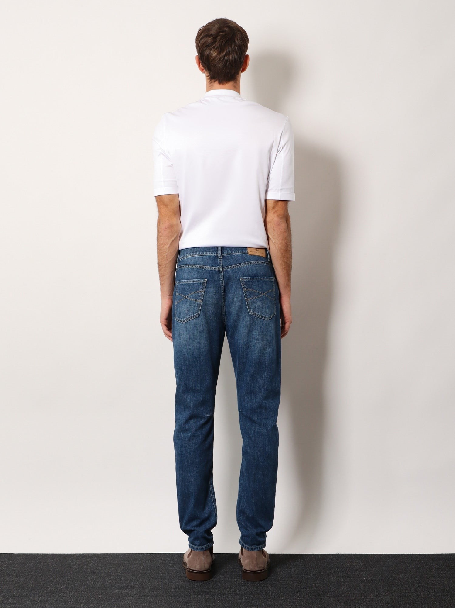 Brunello Cucinelli Men's Leisure Fit Cotton Jeans Blue