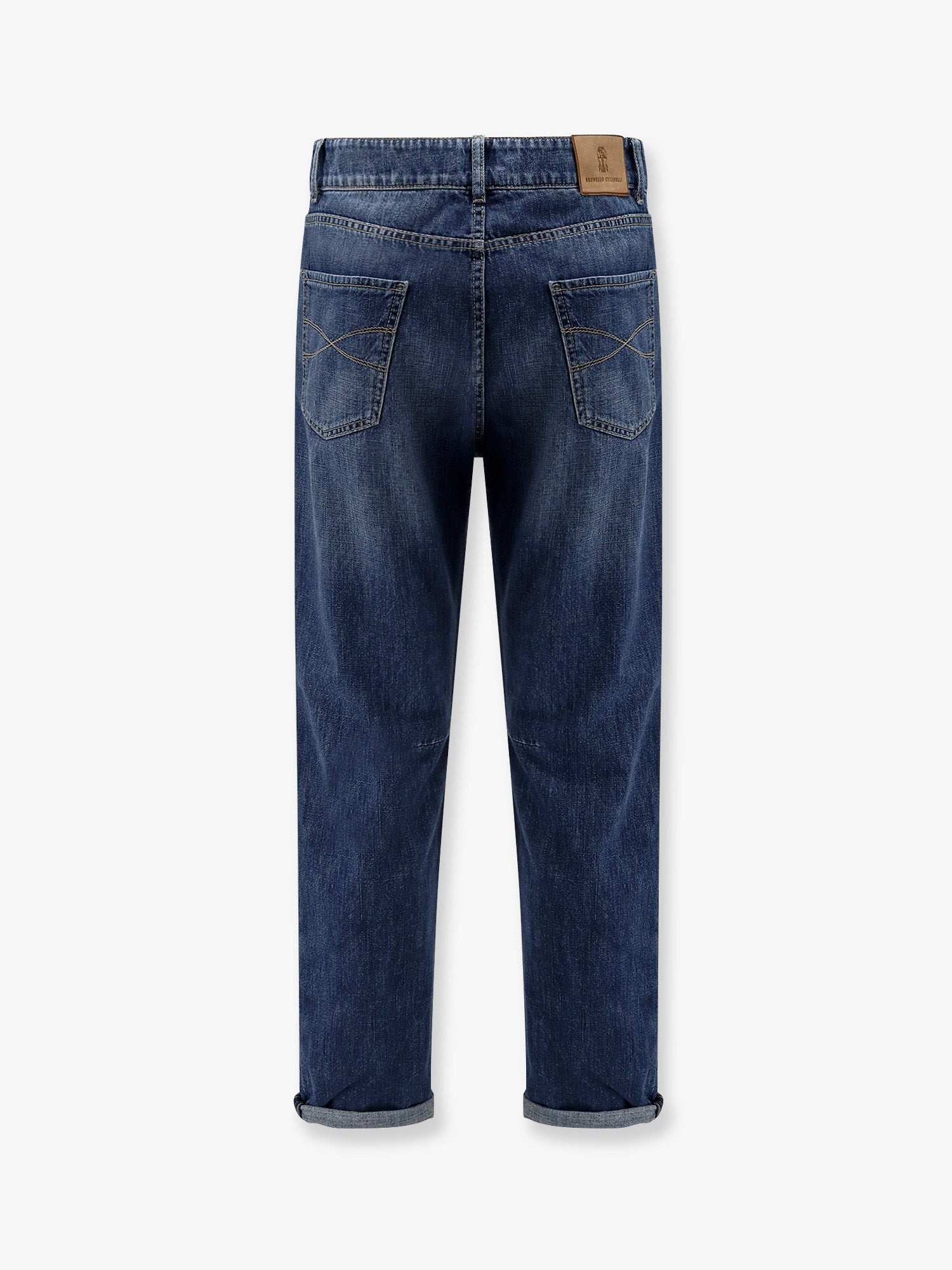 Brunello Cucinelli Men's Leisure Fit Cotton Jeans Blue