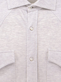 Brunello Cucinelli Men's Leisure Fit Cotton Shirt Perla
