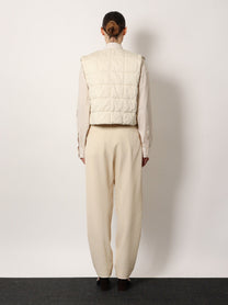 LEMAIRE - Lemaire Pleated Tailored Wool Blend Trouser - Women’s Pants