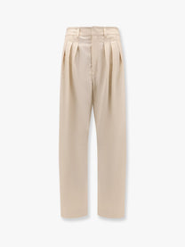 LEMAIRE - Lemaire Pleated Tailored Wool Blend Trouser - Women’s Pants