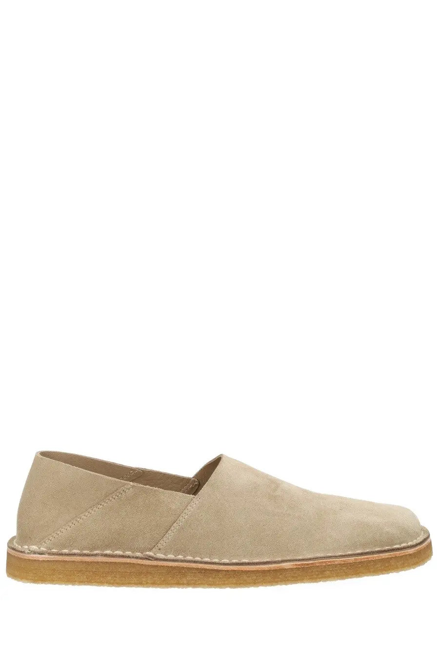 Lemaire Men's Suede Slip on Loafers Beige