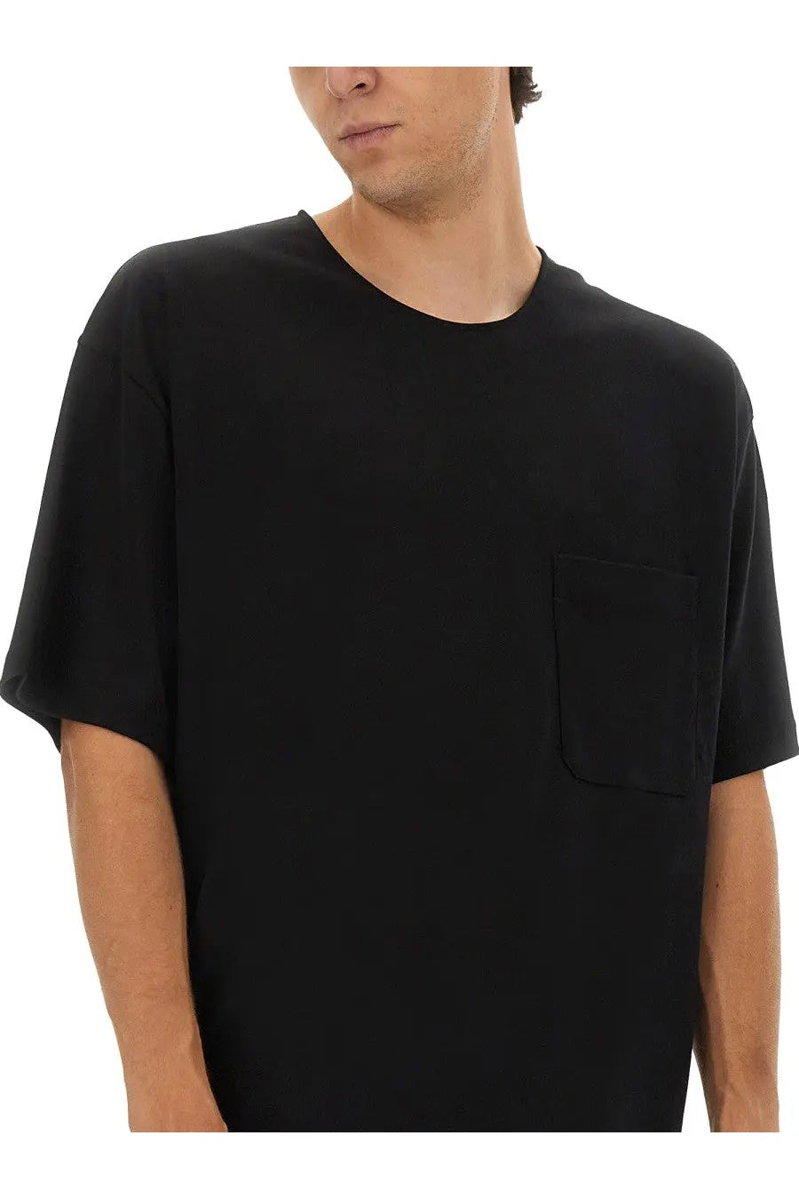 Lemaire Men's Relaxed Fit Shirt Black, view 4