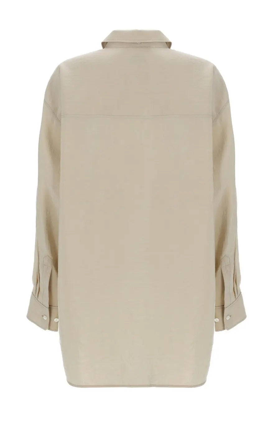 Lemaire Women's Long Shirt with Tie Beige, view 2
