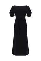 Lemaire Women's Cotton and Linen Midi Dress Black