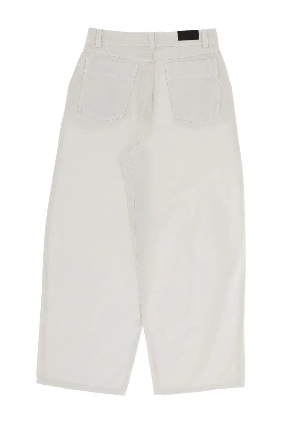 Off-white lemaire women’s cotton wide-leg trousers with minimalist design and subtle stitching details