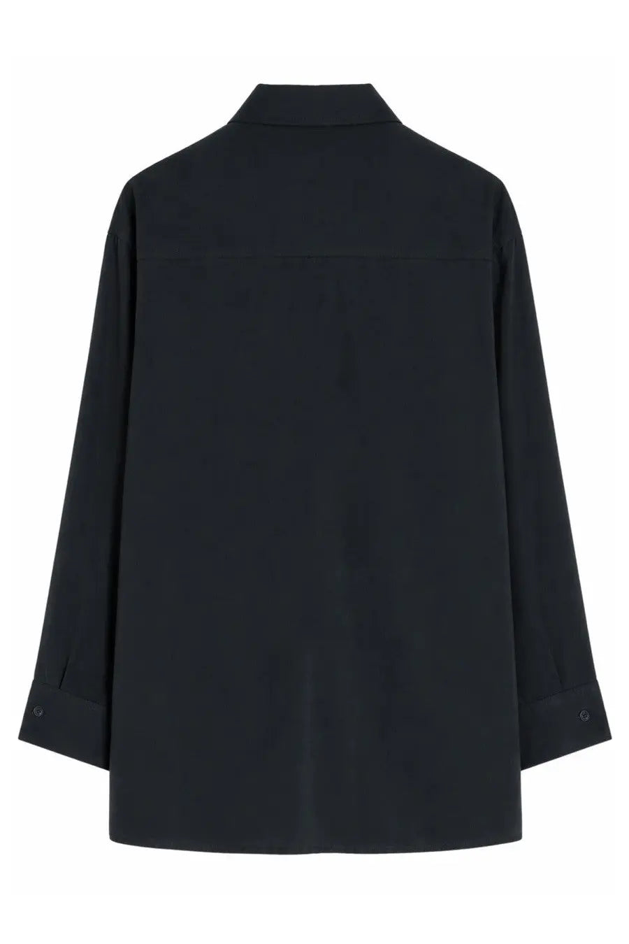 Lemaire women’s long grey shirt with oversized fit sleek minimalist design and long sleeves