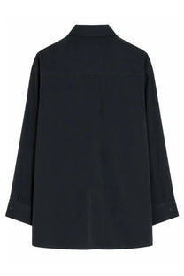 Lemaire women’s long grey shirt with oversized fit sleek minimalist design and long sleeves