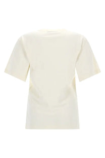 Lemaire women’s cream rib short-sleeved shirt featuring a minimalist design and soft cotton material