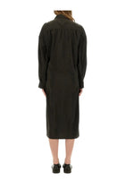 Lemaire Women's Straight Collar Twisted Dress Brown, view 3