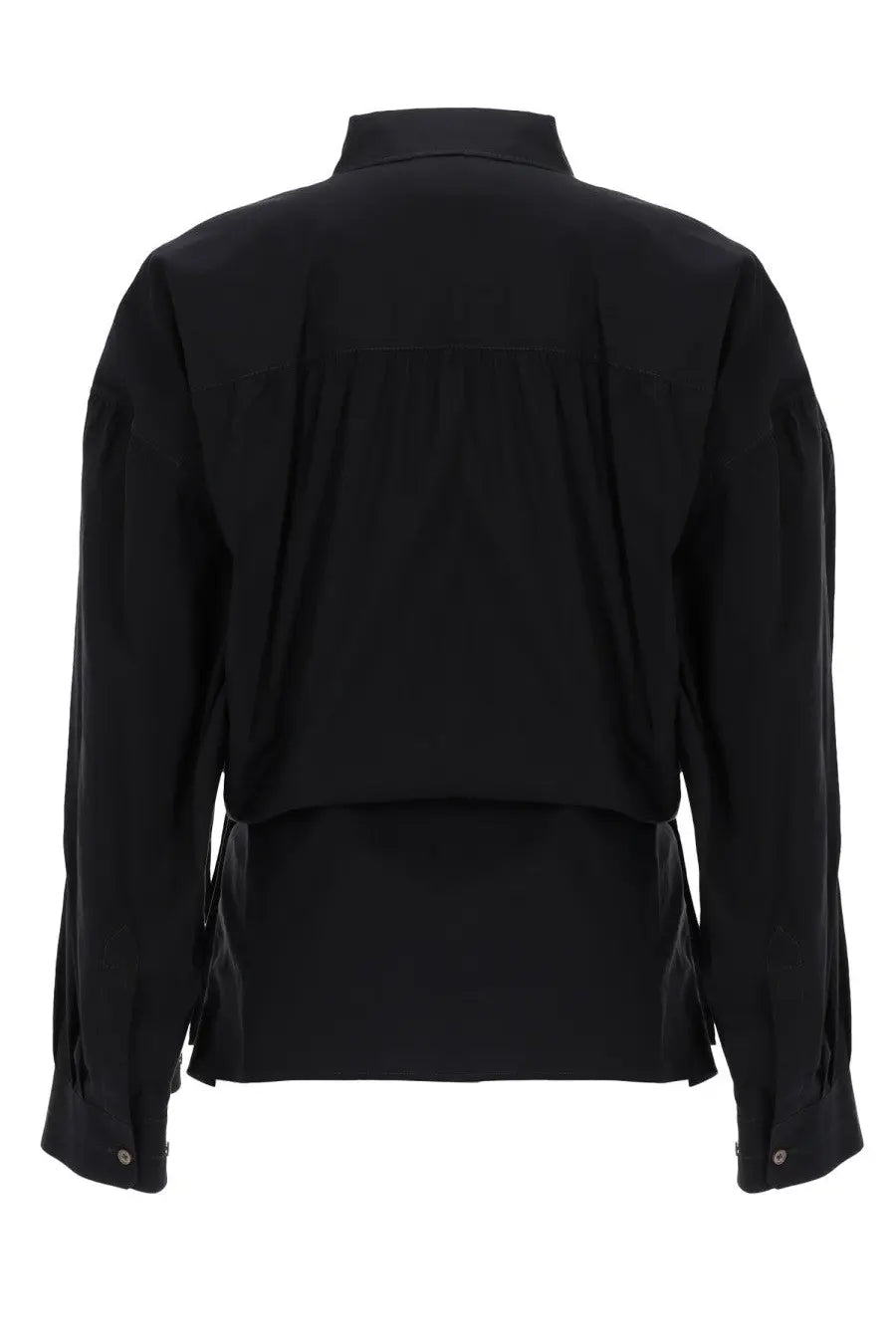 Lemaire Women's Straight Collar Twisted Shirt Black, view 3