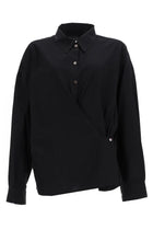 Lemaire Women's Straight Collar Twisted Shirt Black