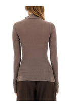 Lemaire Women's Turtleneck Top Brown, view 3