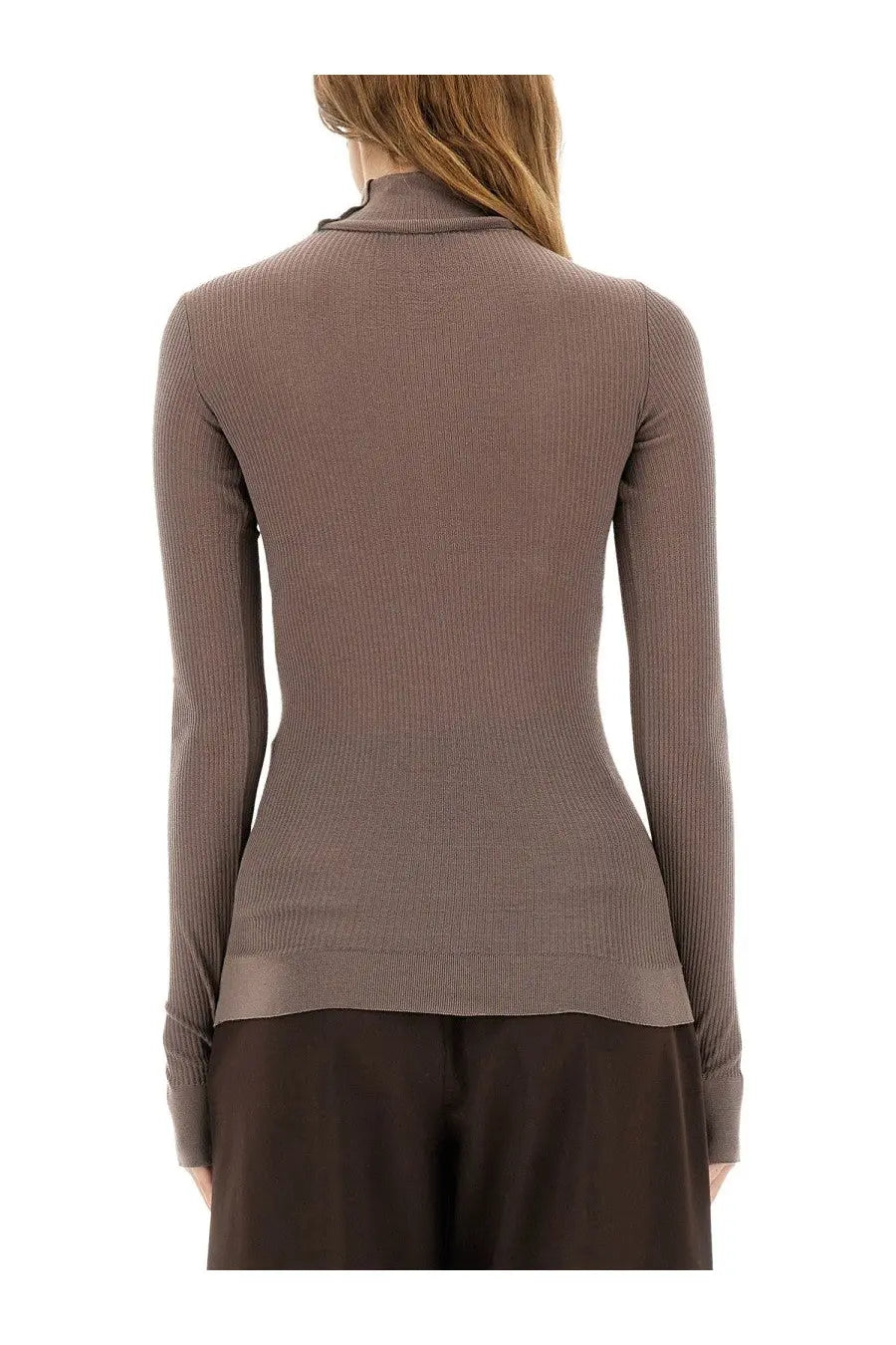 Lemaire Women's Turtleneck Top Brown, view 3