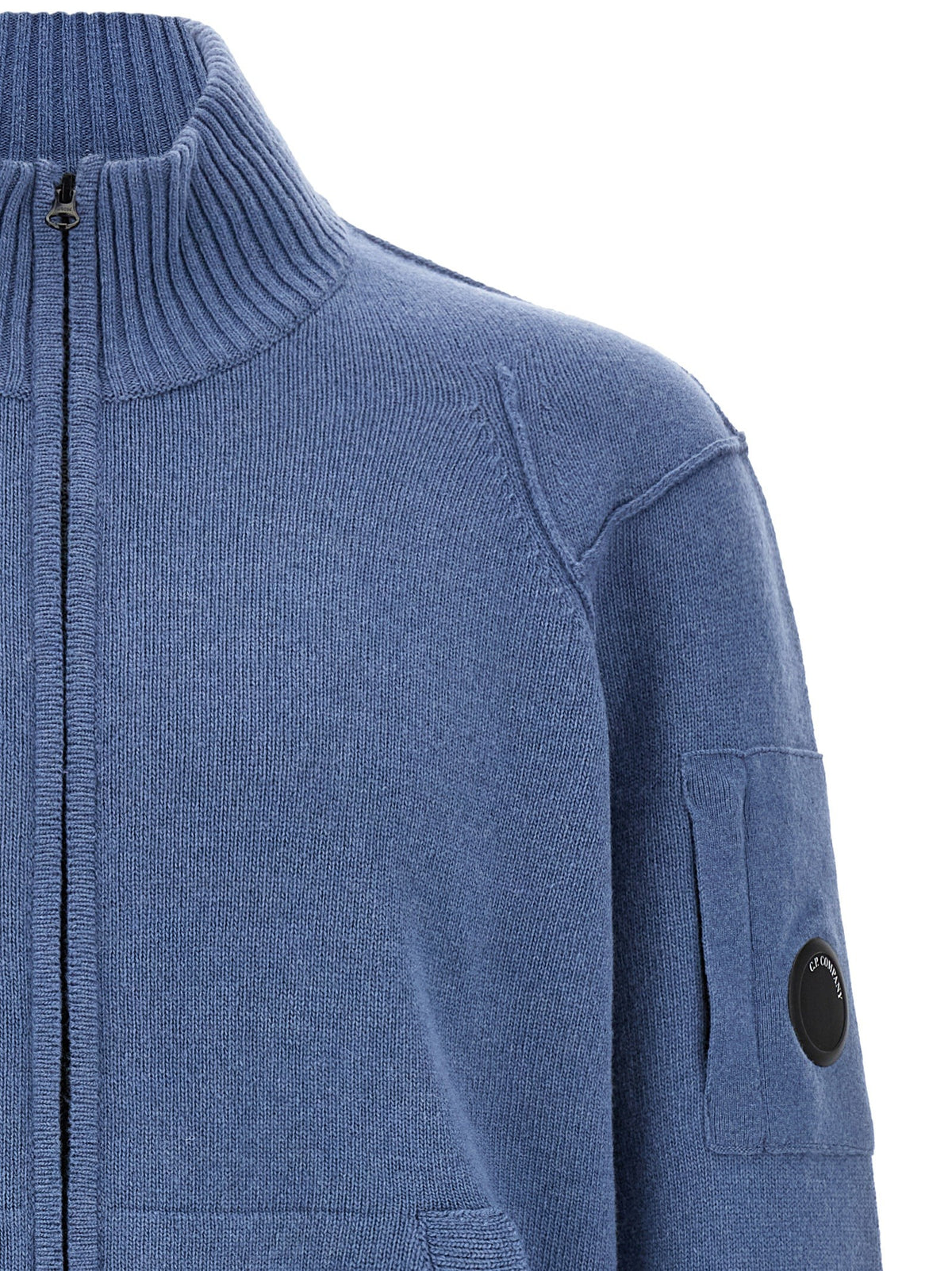 C.P. Company Lens Cardigan Blue