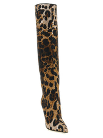 Dolce &amp; Gabbana Leo Jacquard Boots Gold
