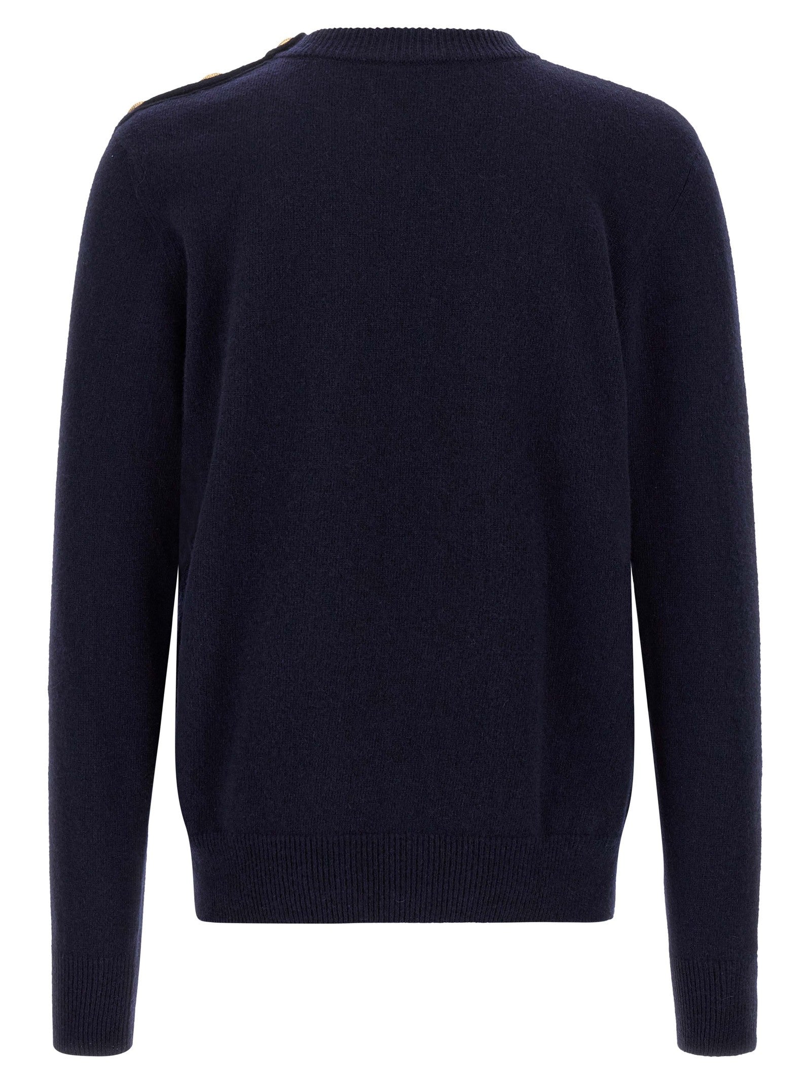 Balmain Leone Catena Button Sweater Blue