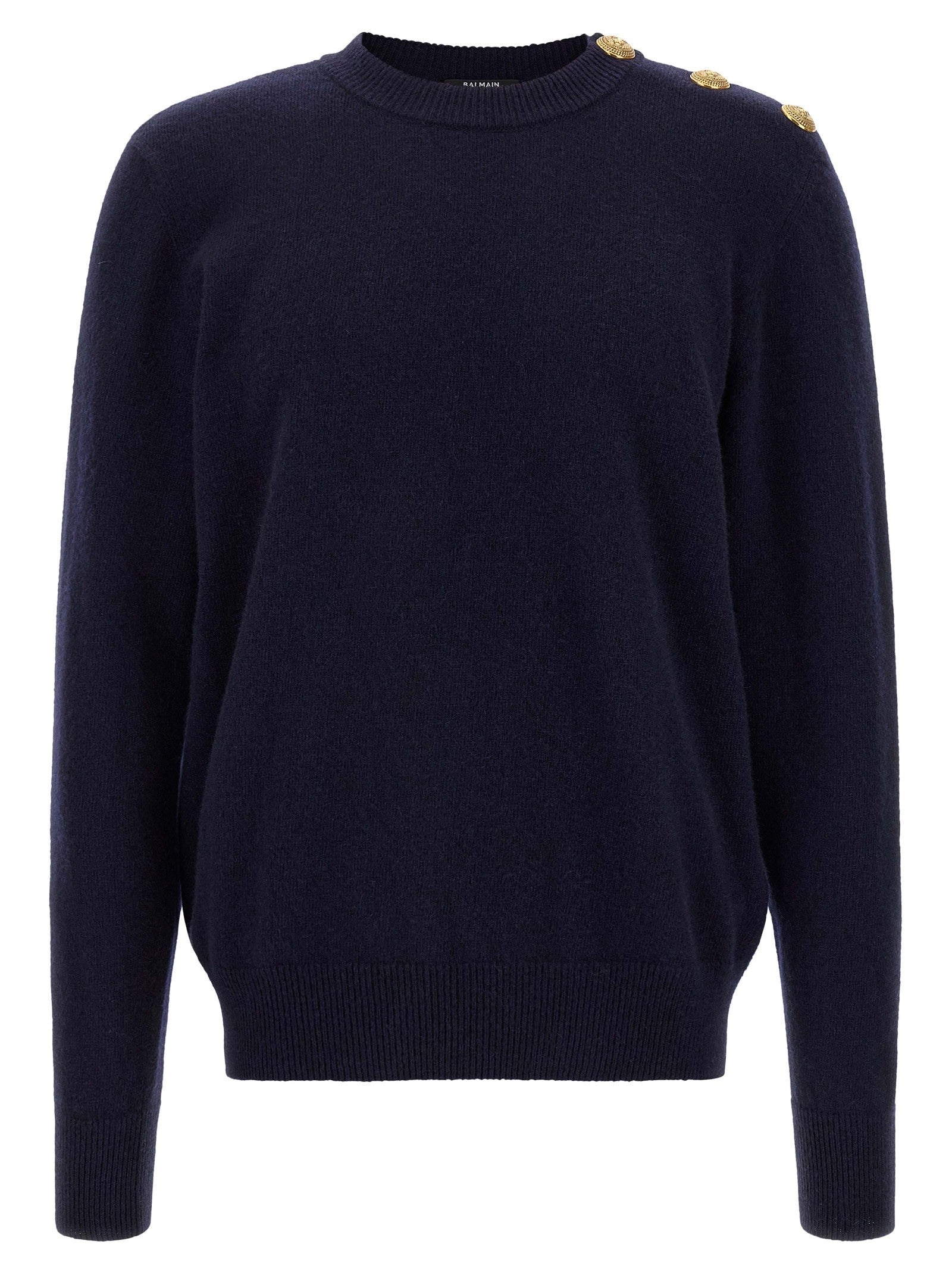 Balmain Leone Catena Button Sweater Blue