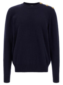 Balmain Leone Catena Button Sweater Blue