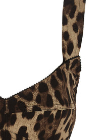 Dolce &amp; Gabbana Leopard Bustier Top Brown
