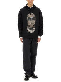 Ih Nom Uh Nit Men's Leopard Mask Print Sweatshirt Black