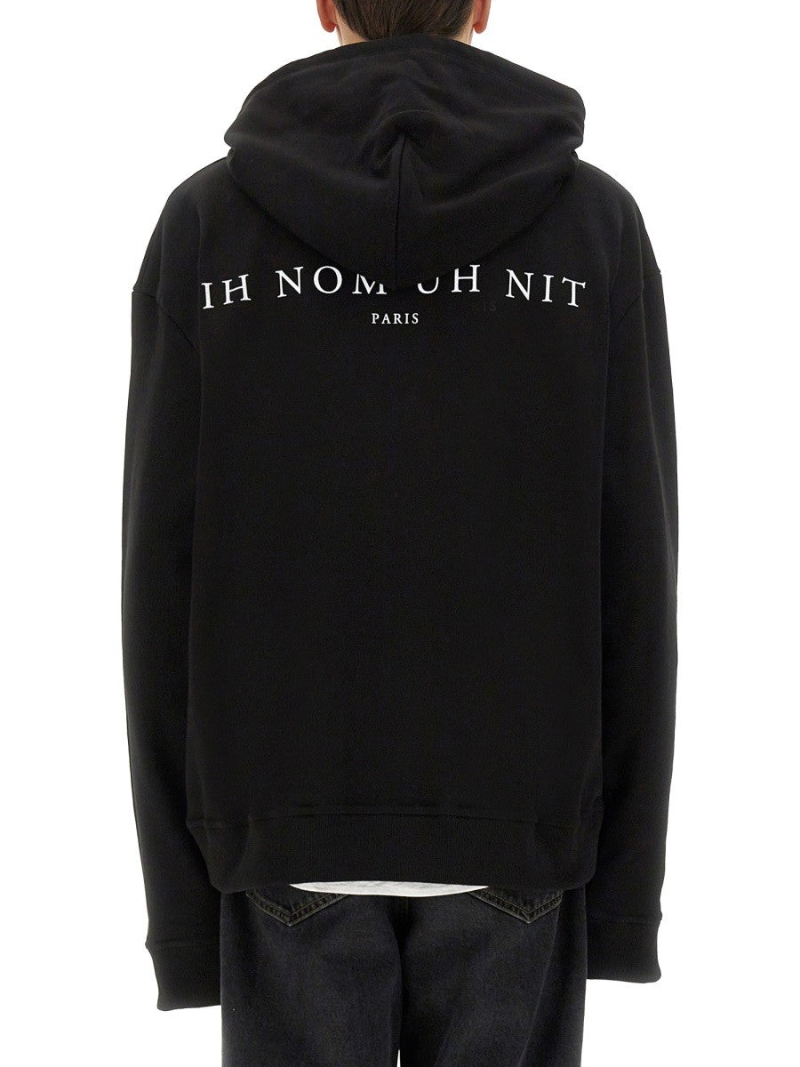 Ih Nom Uh Nit Men's Leopard Mask Print Sweatshirt Black