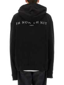 Ih Nom Uh Nit Men's Leopard Mask Print Sweatshirt Black