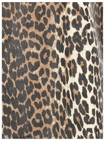 Ganni Leopard Mini Dress Gold