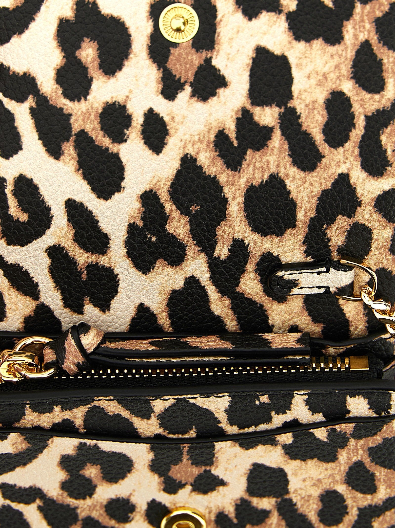 Ganni Leopard Print Card Holder White