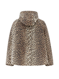 Ganni Women's Giacca Con Stampa Leopardata Pattern