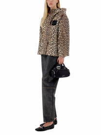 Ganni Women's Giacca Con Stampa Leopardata Pattern