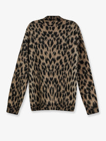 Laneus Men's Leopard Print Knit Cardigan Pattern, view 2