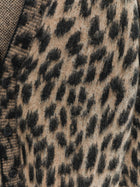 Laneus Men's Leopard Print Knit Cardigan Pattern, view 3