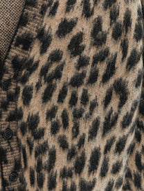 Laneus Men's Leopard Print Knit Cardigan Pattern, view 3