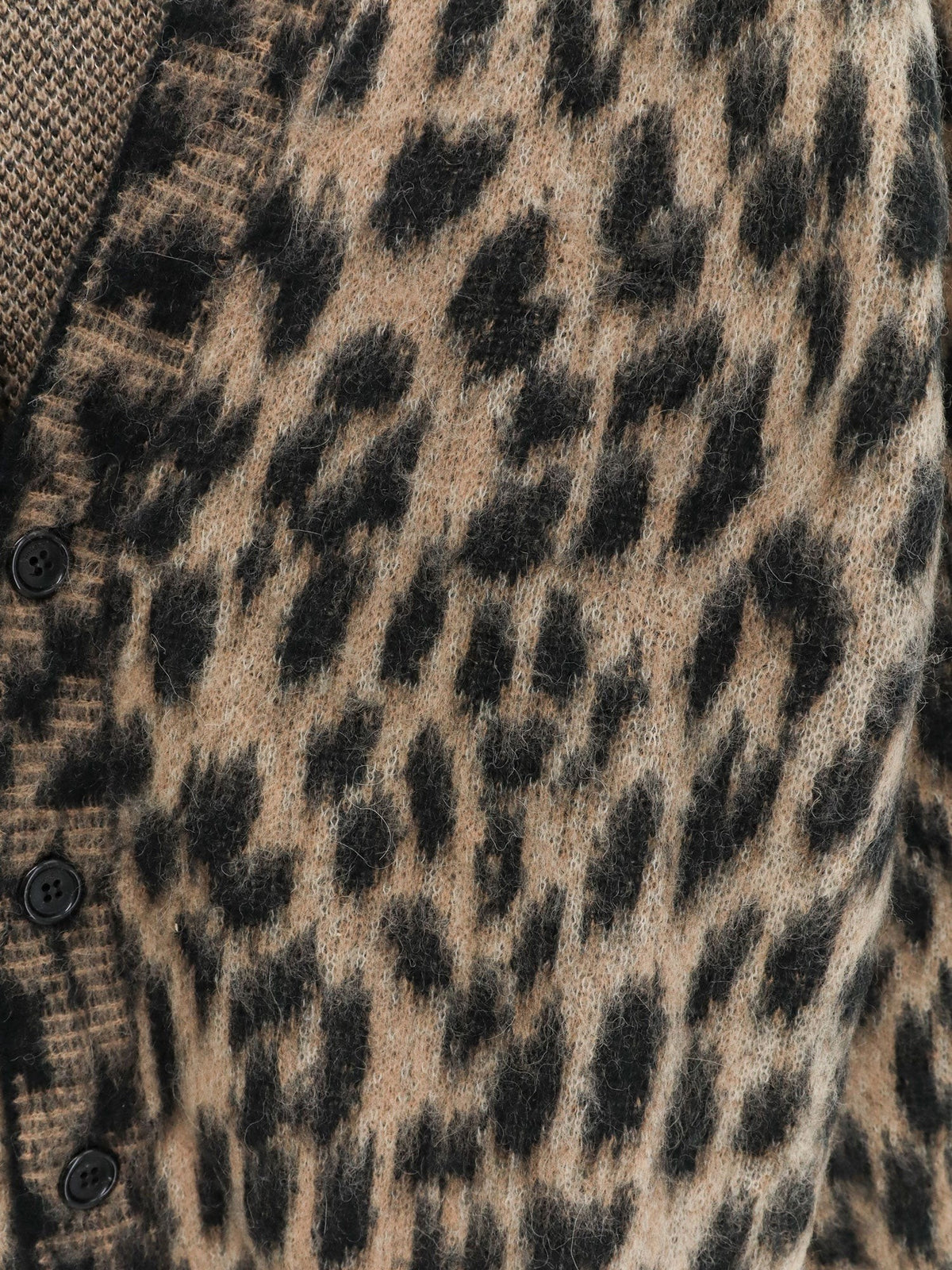 Laneus Men's Leopard Print Knit Cardigan Pattern, view 3