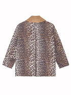 Ganni Women's Leopard Print Midi Jacket Pattern, view 3