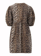 Ganni Women's Leopard Print Mini Dress Pattern, view 3