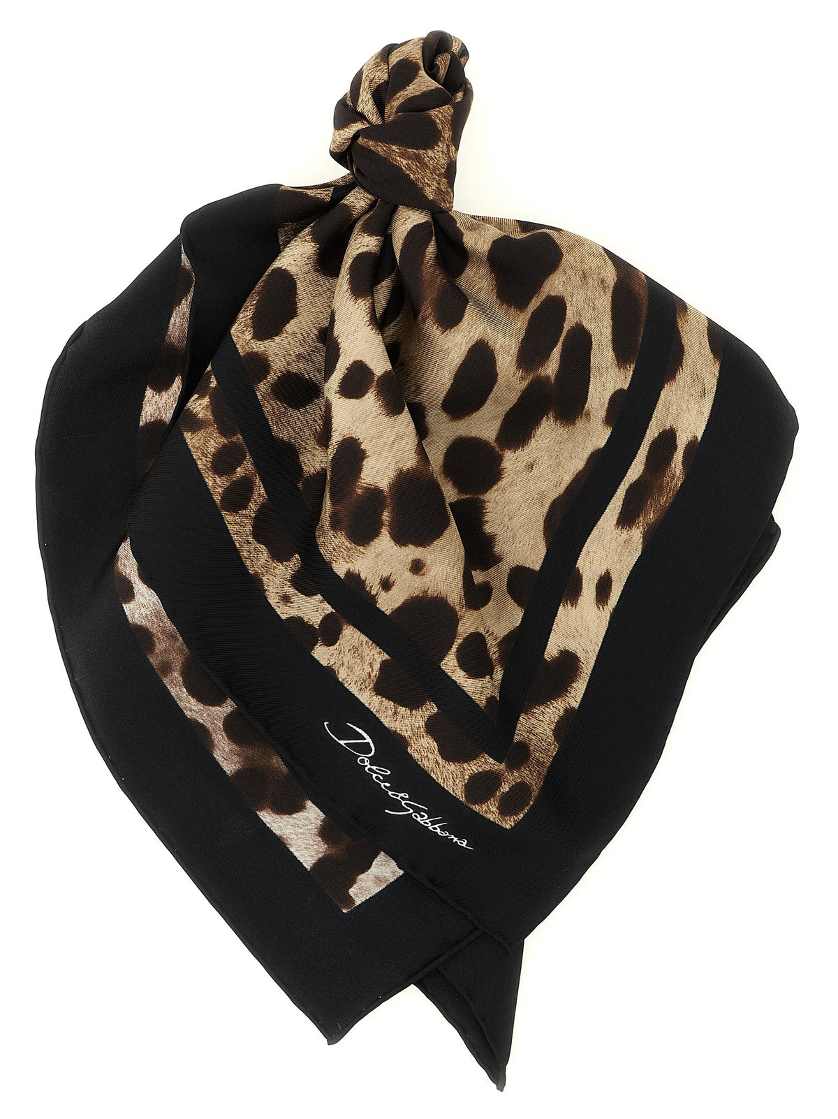 Dolce &amp; Gabbana Leopard Print Scarf Brown