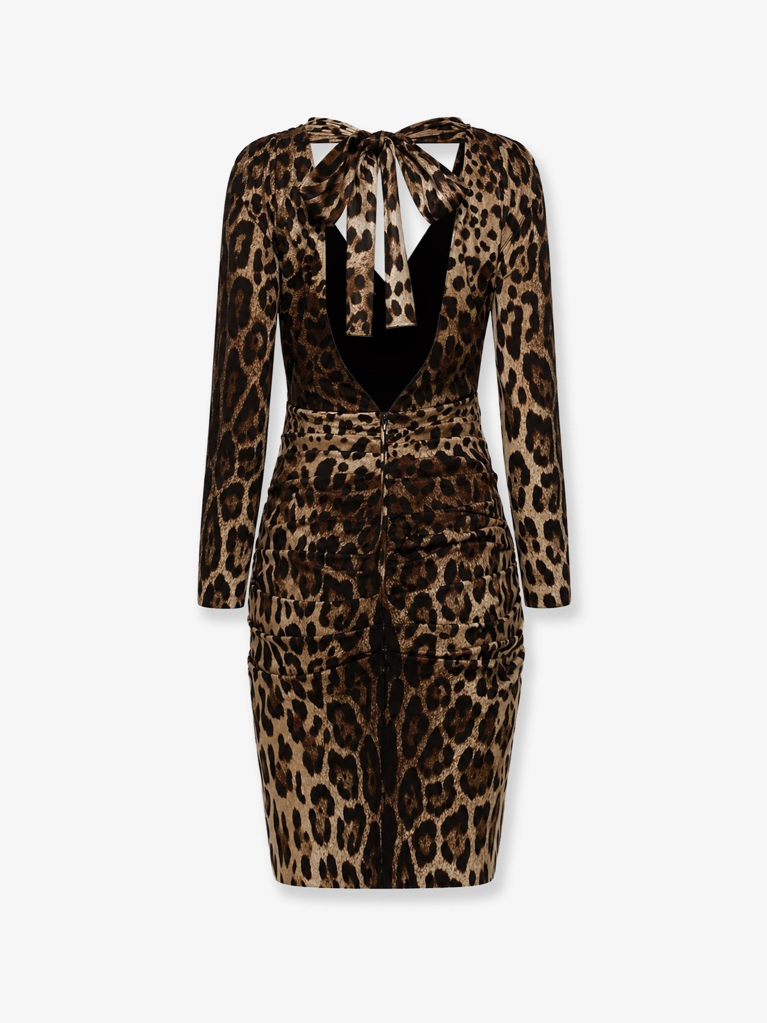 Dolce &amp; Gabbana Women's Leopard Print Short Charmeuse Dress Pattern