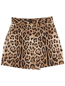 Dolce &amp; Gabbana Women's Leopard Print Shorts Pattern