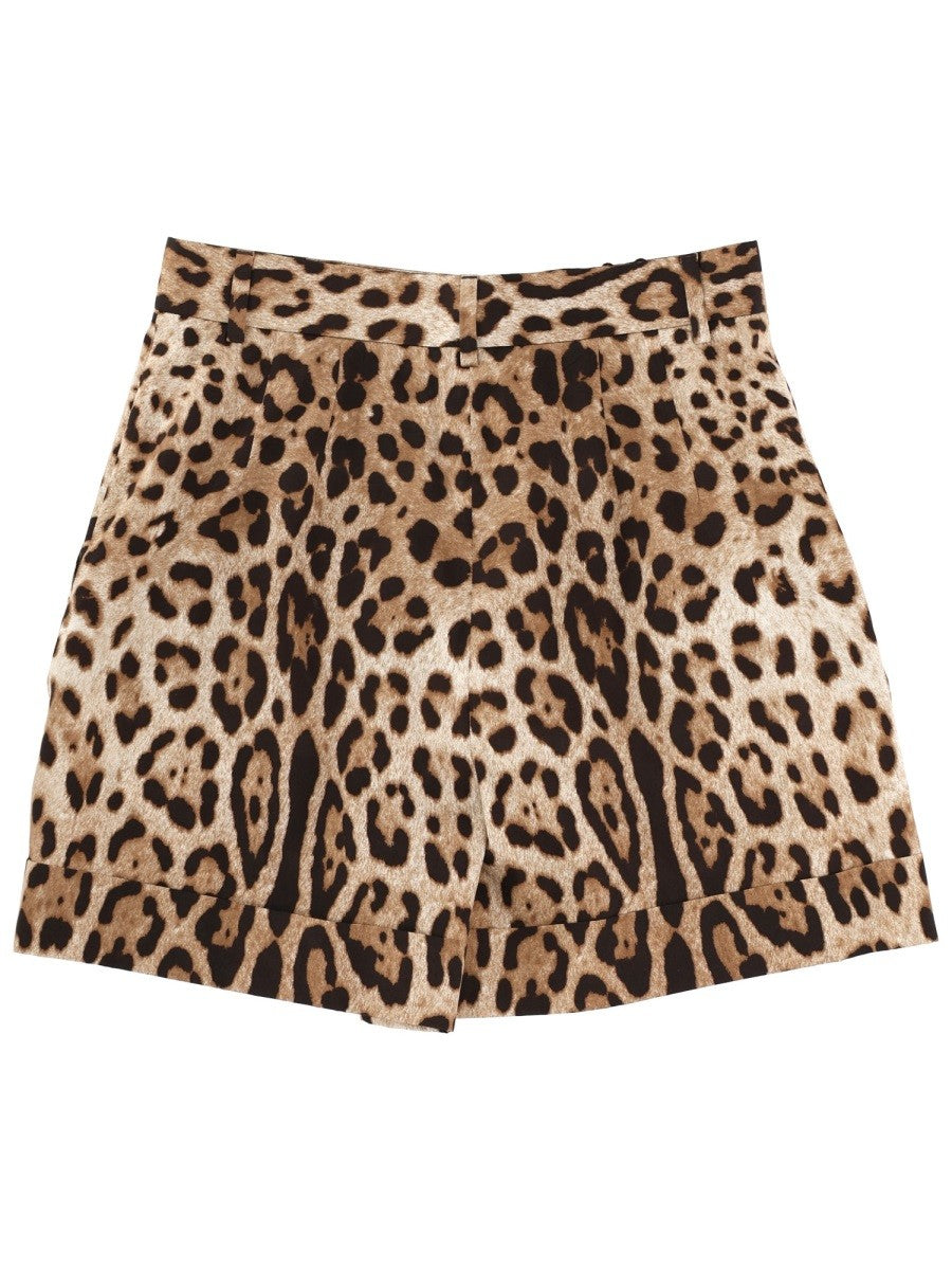 Dolce &amp; Gabbana Women's Leopard Print Shorts Pattern