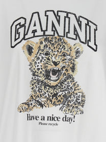 Ganni Leopard Shirt White