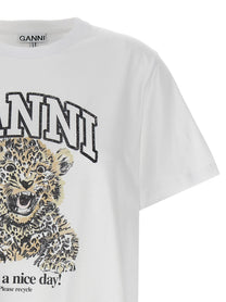 Ganni Leopard Shirt White