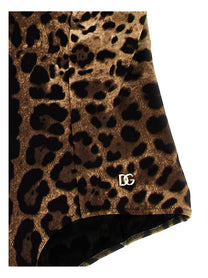 Dolce &amp; Gabbana Leopardo One Piece Swimsuit Brown