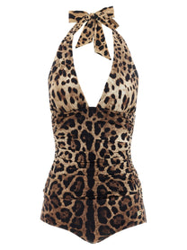 Dolce &amp; Gabbana Leopardo One Piece Swimsuit Brown