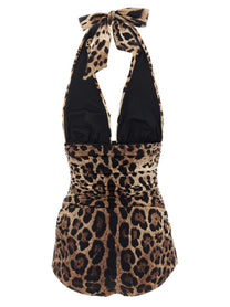 Dolce &amp; Gabbana Leopardo One Piece Swimsuit Brown