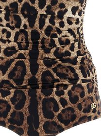Dolce &amp; Gabbana Leopardo One Piece Swimsuit Brown