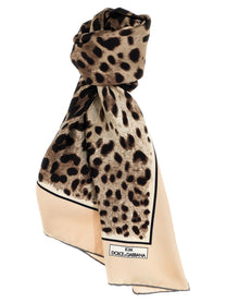 Dolce &amp; Gabbana Leopardo Scarf Gold
