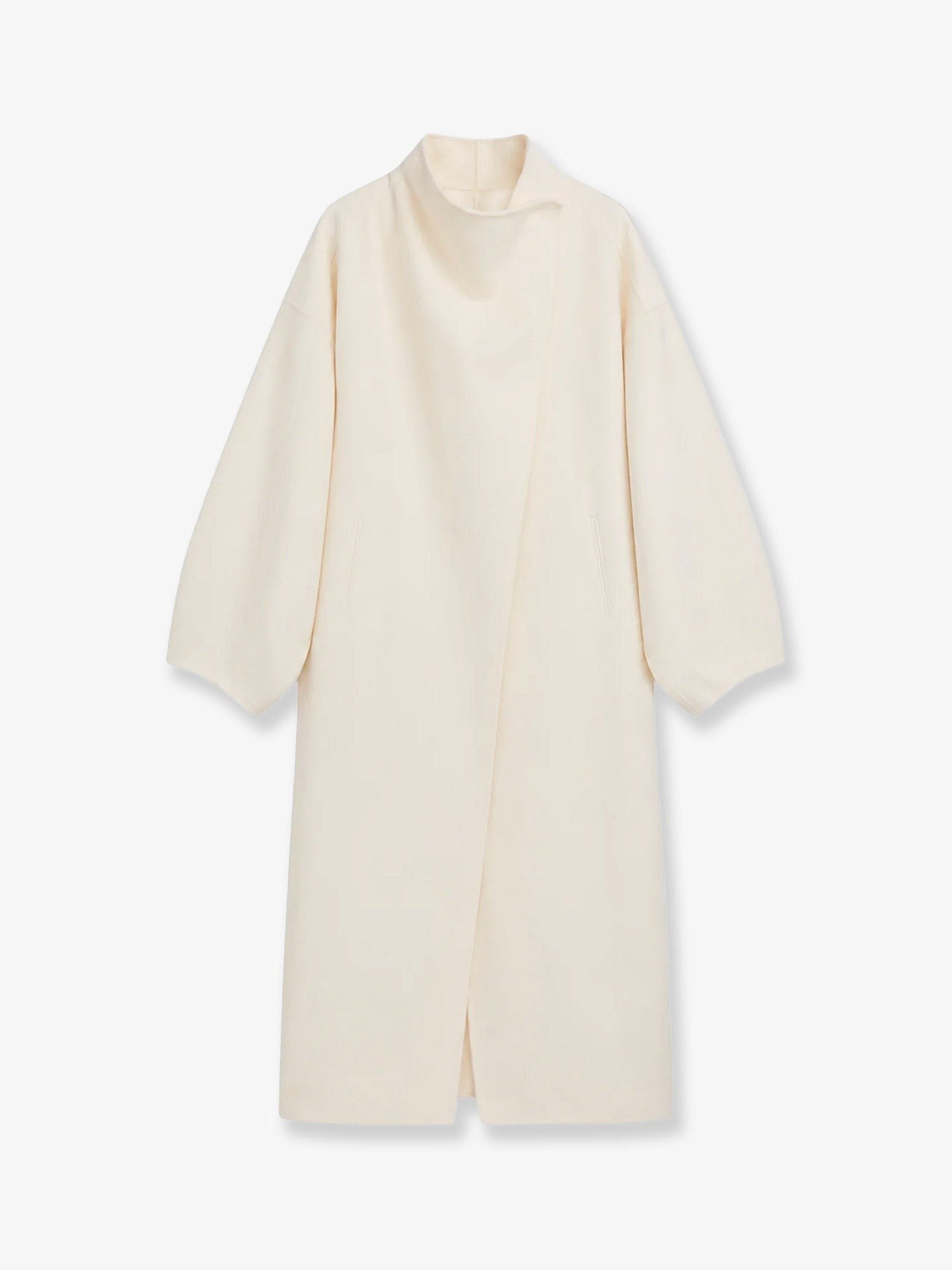 The Frankie Shop Women's Leroy Wool Blend Coat White